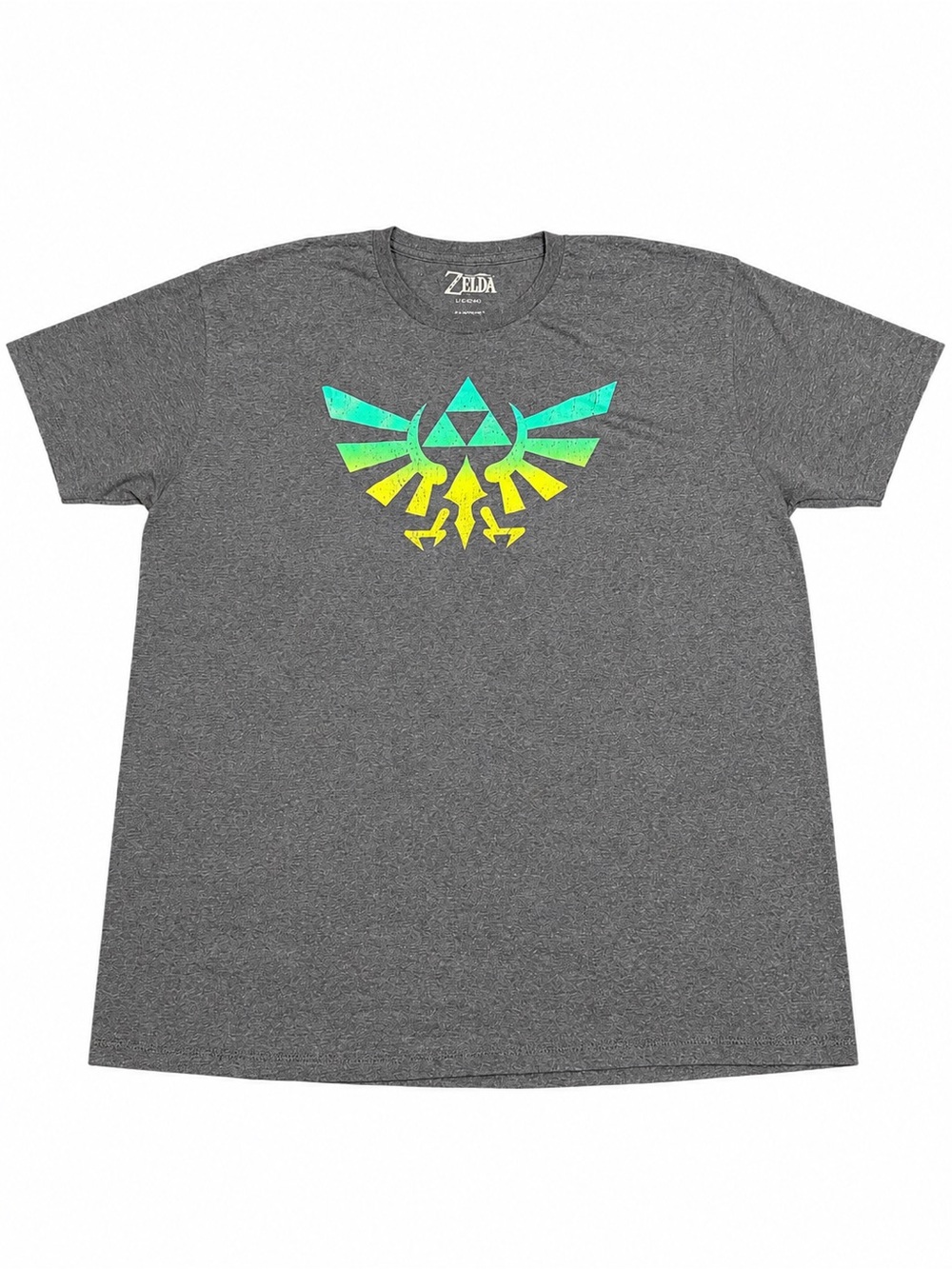 Legend of Zelda Hylian Crest Graphic Tee Gray Men’s 2XL Nintendo